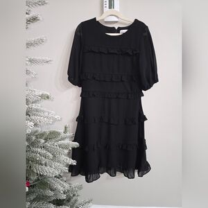 GB Girls Black Ruffle Dress